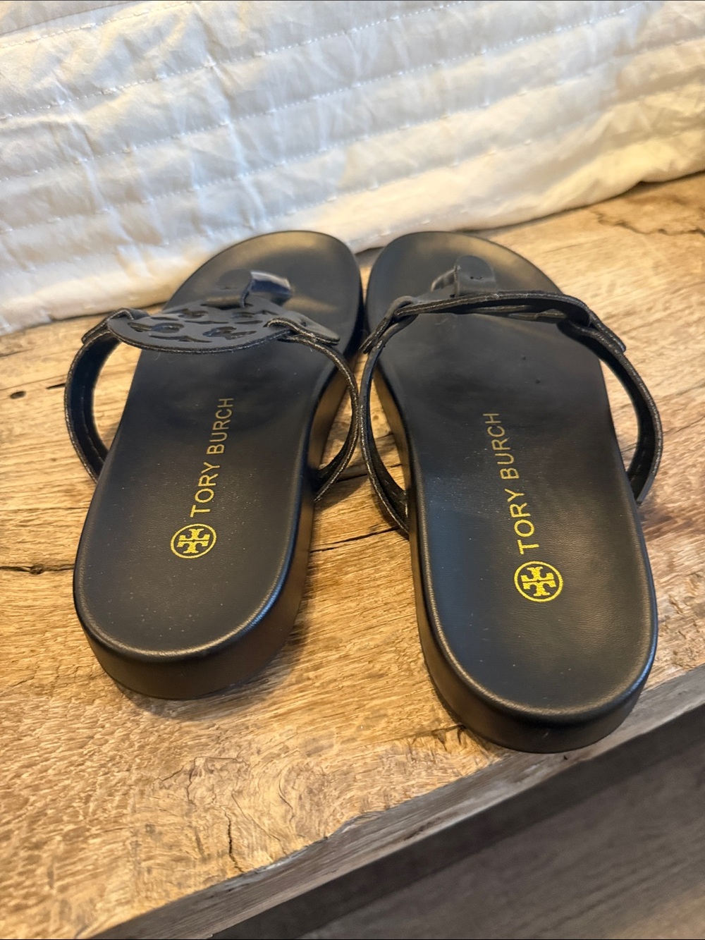 Tory Burch Black Miller Thong Sandals - Picture 3 of 4